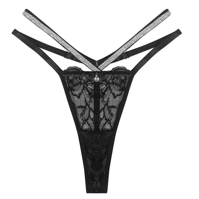 Fine lace with transparent gauze temptation ladies underwear