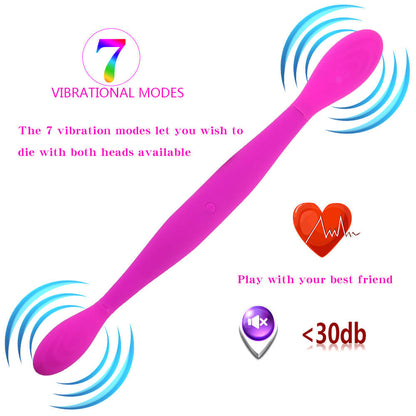 Double head multi-frequency G-spot vibrator