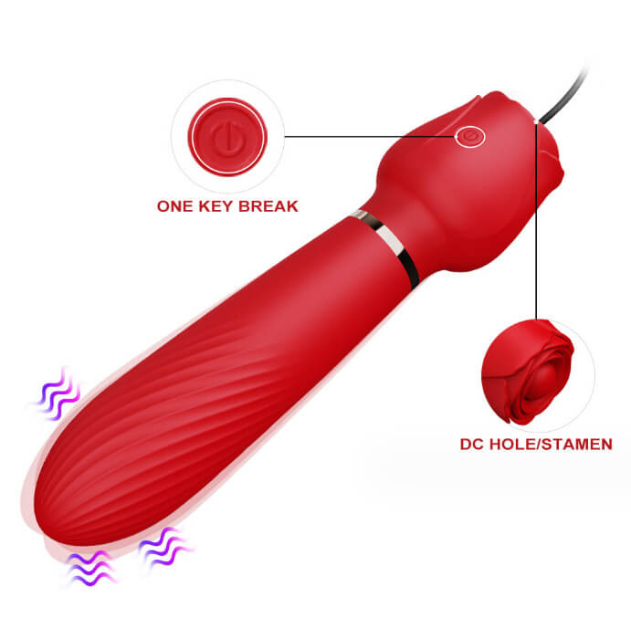 Rose breast clip G-spot vibrator