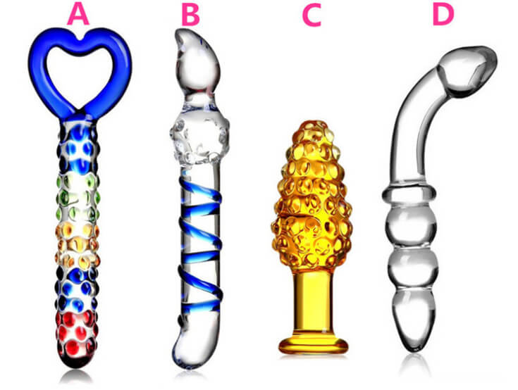 Glass crystal penis anal plug masturbation stick