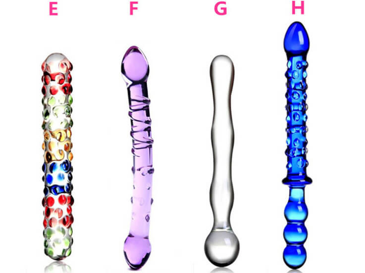 Glass crystal penis anal plug masturbation stick