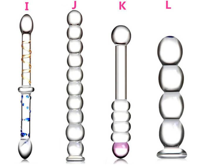 Glass crystal penis anal plug masturbation stick