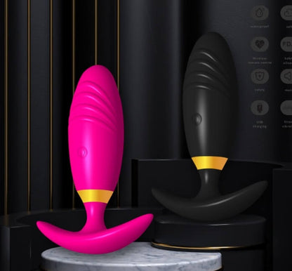 App remote silicone anal plug