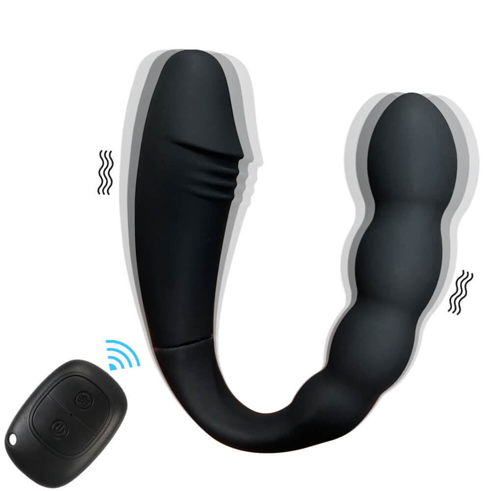 U-shaped double-headed anal plug vibrator