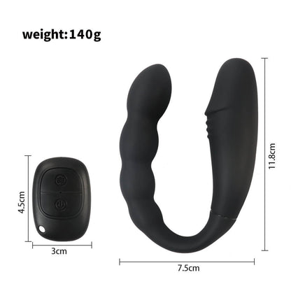 U-shaped double-headed anal plug vibrator