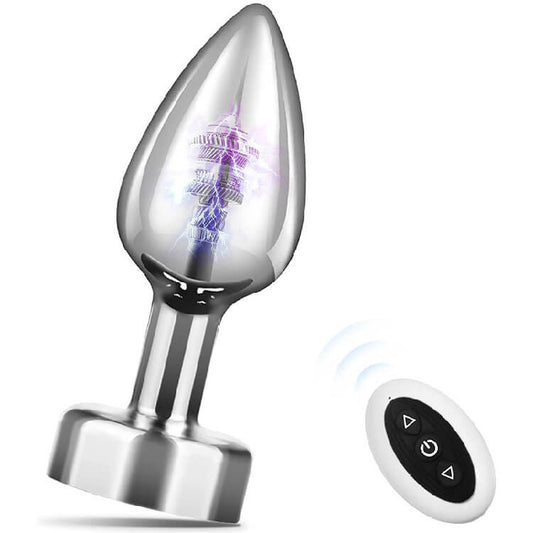 Metal remote vibrating anal plug