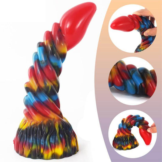 Colorful silicone dildo