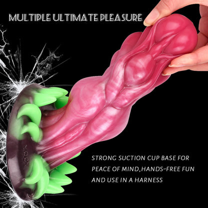 Alien monster muscle silicone dildo