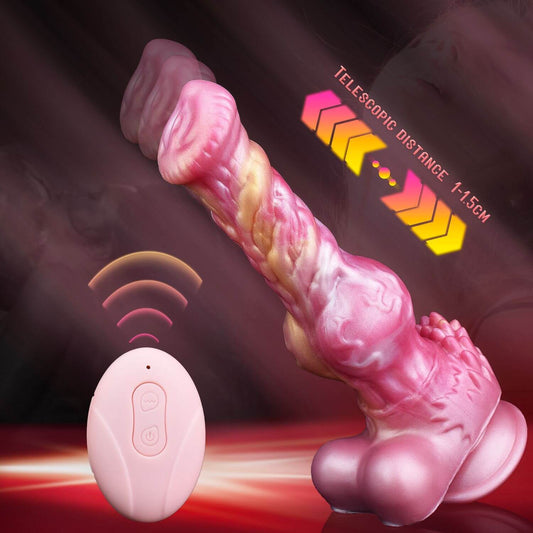 Remote control monster muscle silicone dildo vibrator