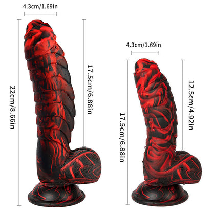 Mixed color abnormity artificial dildo