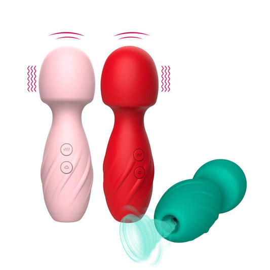 Multi-frequency sucking mini vibrator