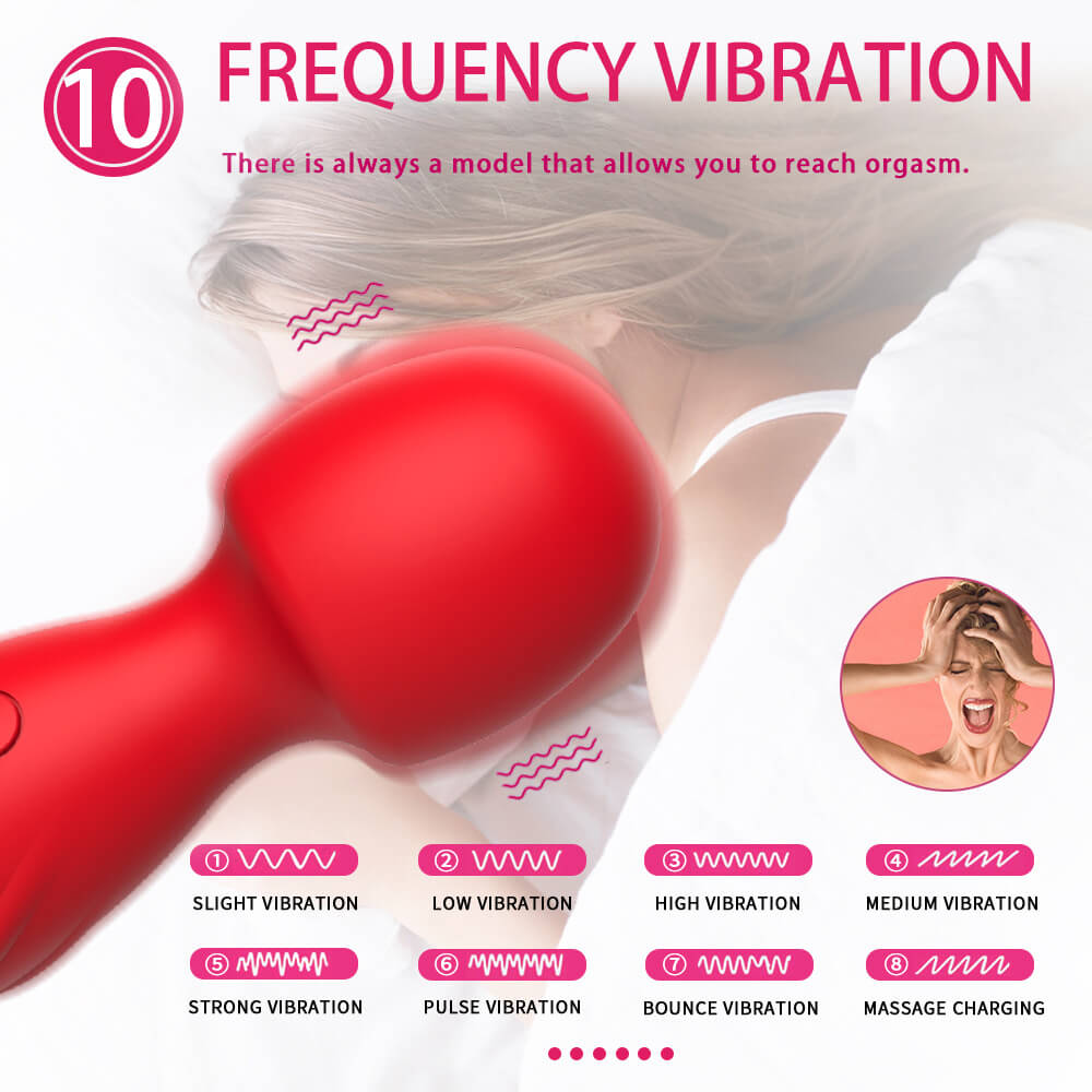 Multi-frequency sucking mini vibrator