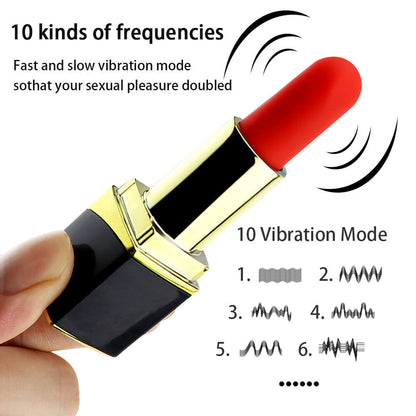 Multi-frequency lipstick mini vibrator