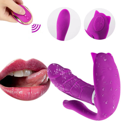 Remote control G-spot anal plug vibrator