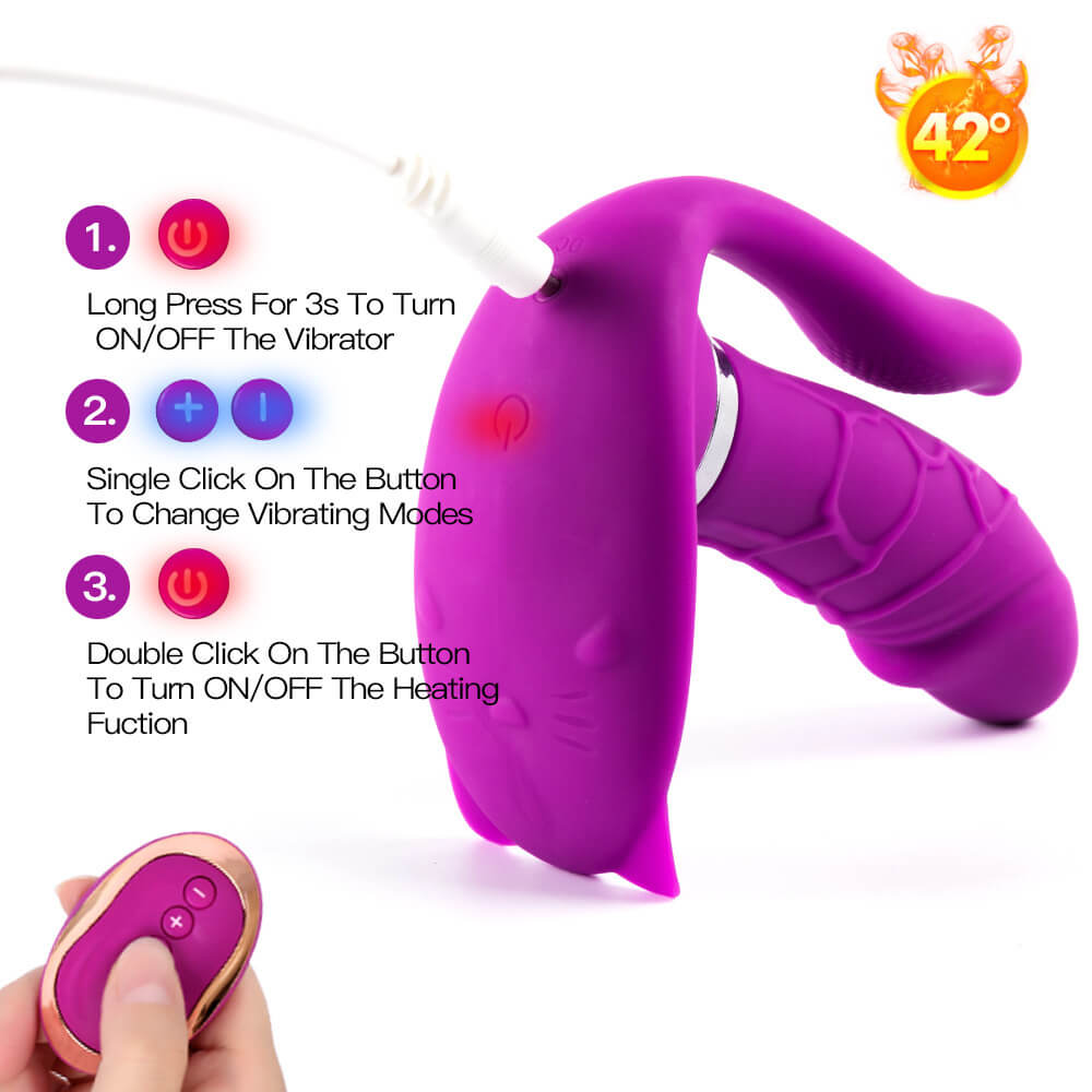 Remote control G-spot anal plug vibrator