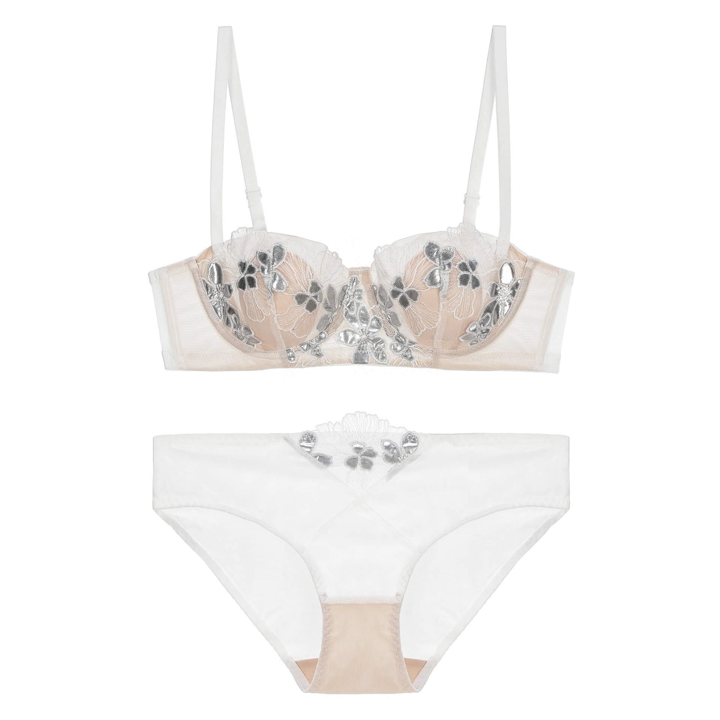 Bunny Ears thin French sexy embroidered underwear set