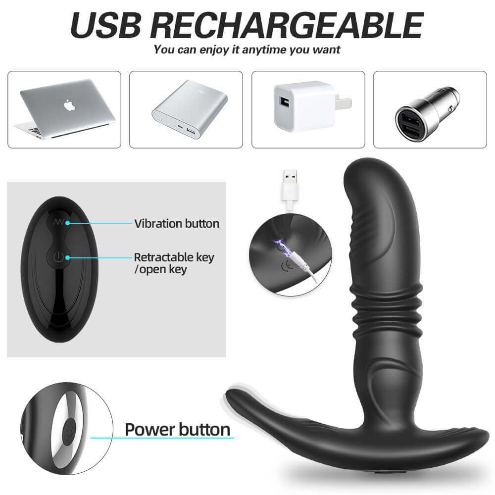 Remote Control Clamp Male Anal Vibrator