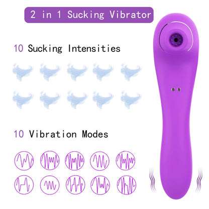 10 Vibrate suck on silicone masturbation stick