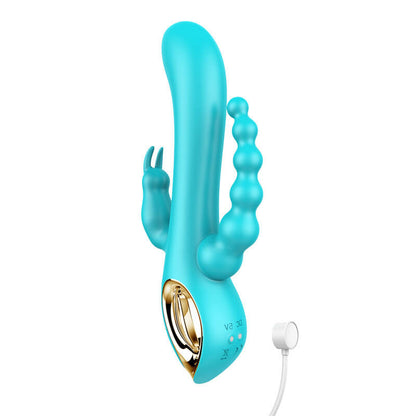 Three head 10 frequency rabbit vibrator