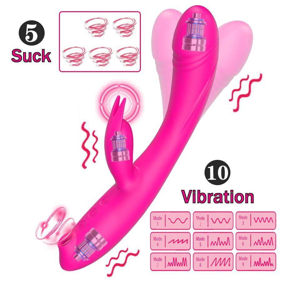 Suckling nipple clitoral rabbit vibrator