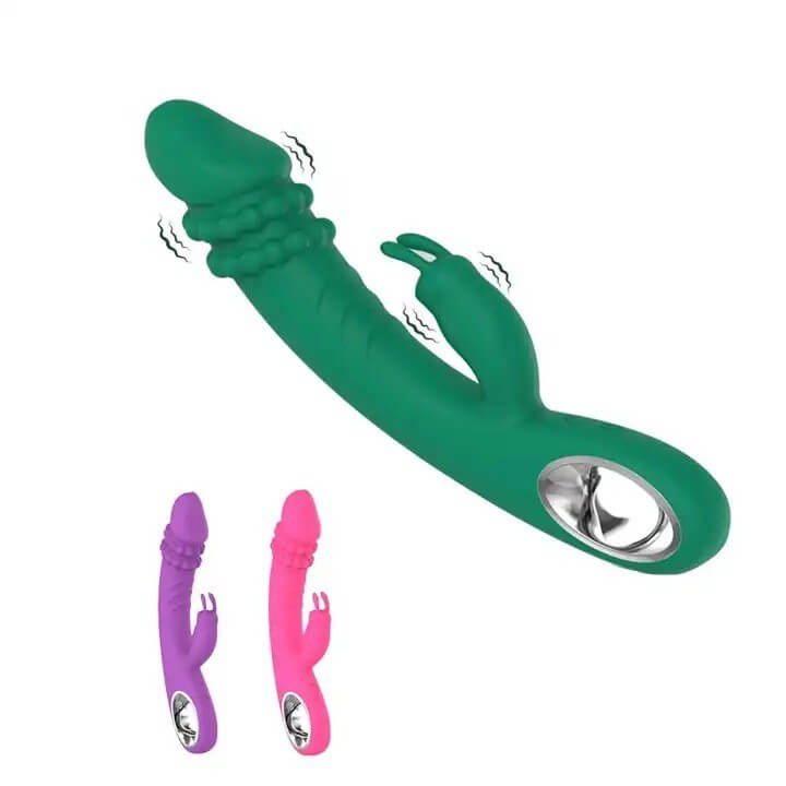 Heated multi-vibration mode rabbit vibrator