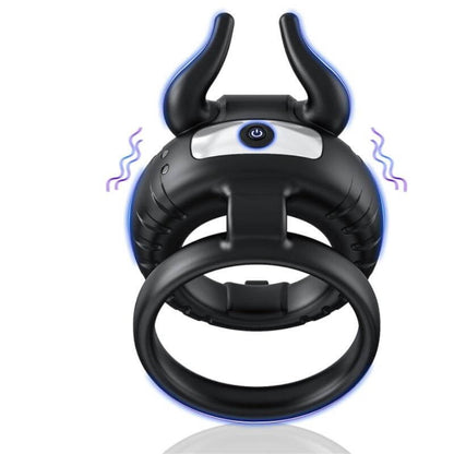 Double Ring Bull Demon Electric Penis Ring