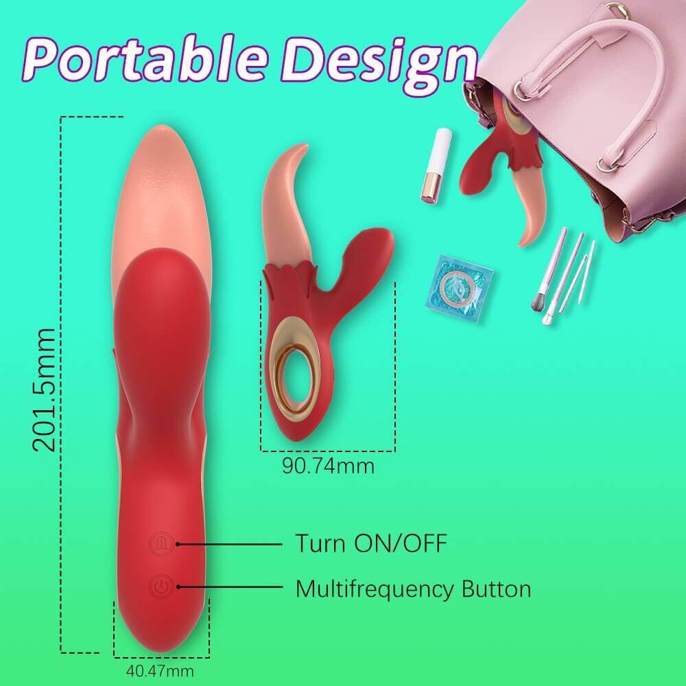 Tongue double frequency clitoral vibrator