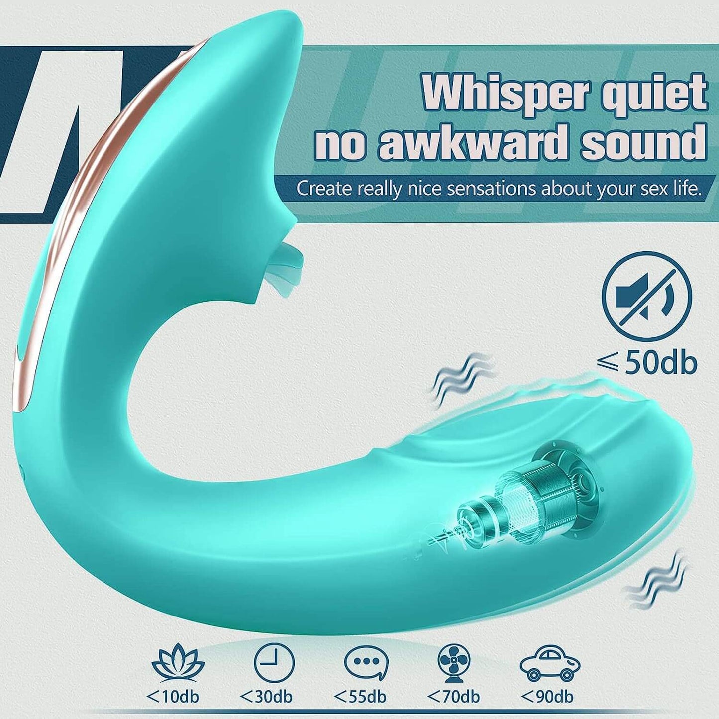 Wearable G-spot tongue licking clitoral vibrator