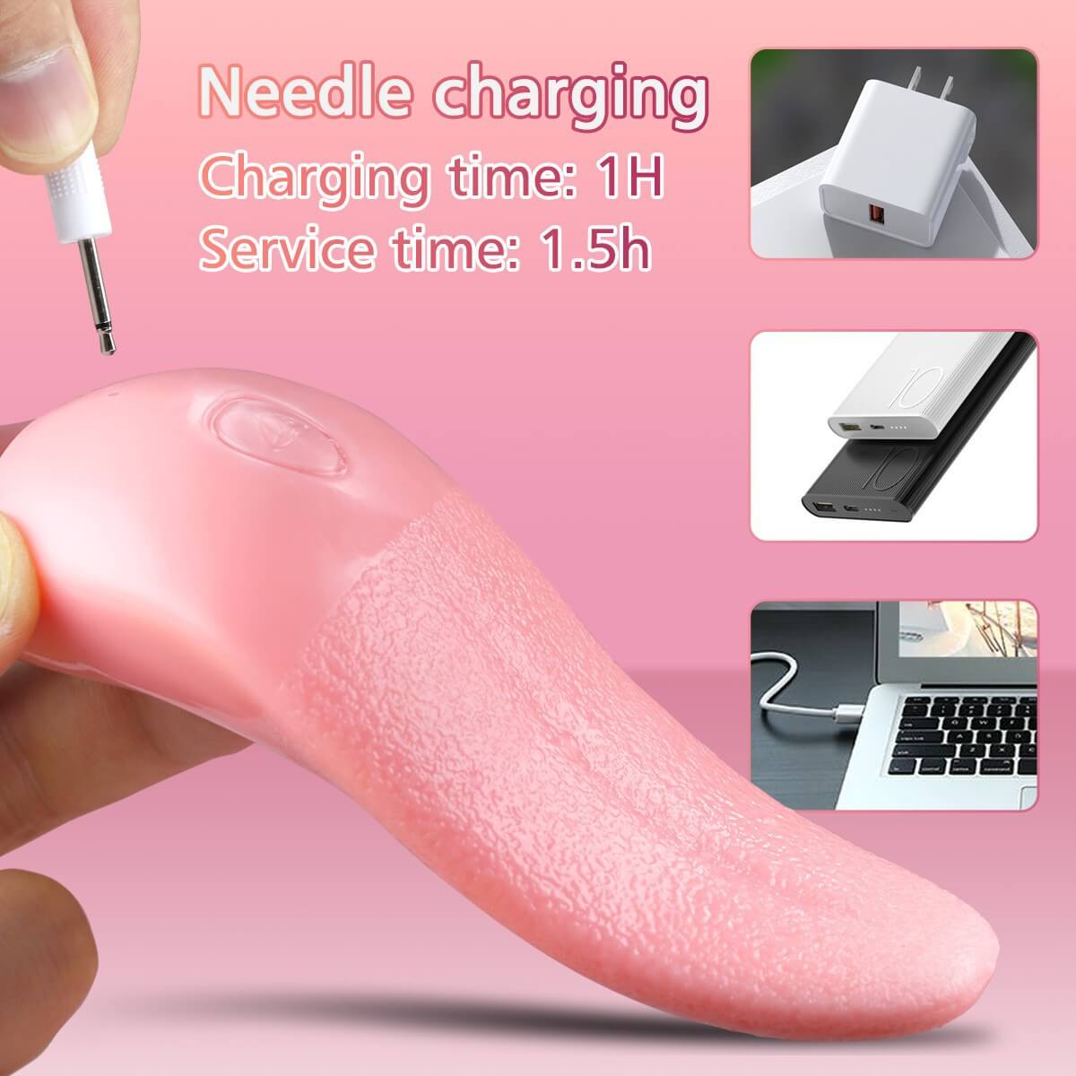 Artificial tongue clitoral vibrator